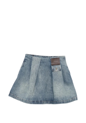 LOEWE pleated denim skirt - Blue