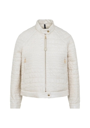 Moncler quilted zip jacket - Neutrals