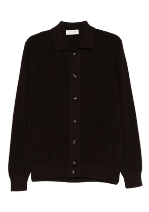 Filippo De Laurentiis button-fastening fisherman-knit cardigan - Brown