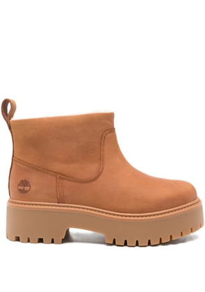 Timberland 45mm platform leather boots - Brown