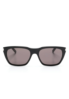 Saint Laurent Eyewear logo-engraved-arm cat-eye sunglasses - Black