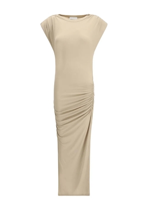 MARANT ÉTOILE side-ruched midi dress - Neutrals