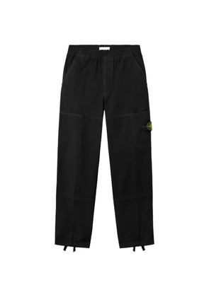 Stone Island logo-patch trousers - Black