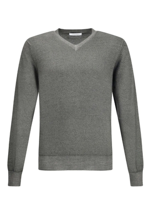 Cruciani v-neck long-sleeve sweater - Grey