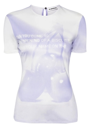Jil Sander graphic-print jersey T-shirt - Blue