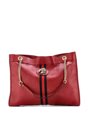 Gucci Pre-Owned Rajah Chain Leather Large tote bag - Red