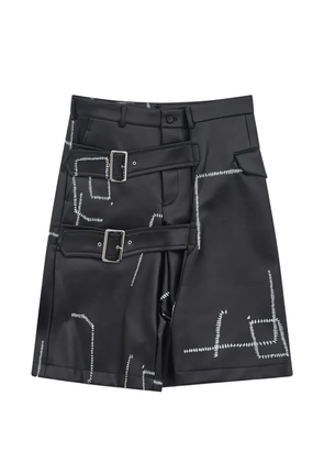 Black Comme Des Garçons buckled shorts