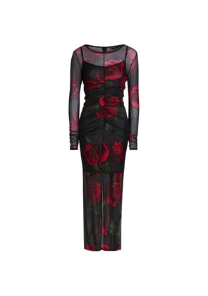 Good American floral-print maxi dress - Black