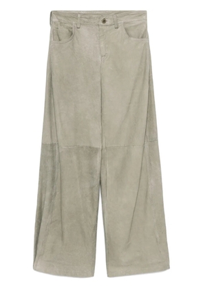 Salvatore Santoro leather trousers - Green