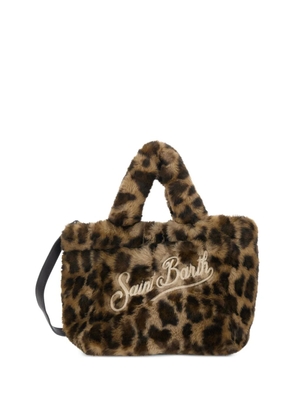 MC2 Saint Barth mini Vanity leopard-print tote bag - Brown