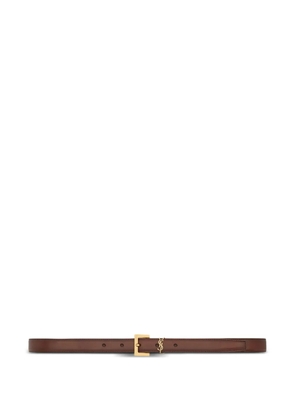 Saint Laurent Cassandre logo buckle belt - Brown