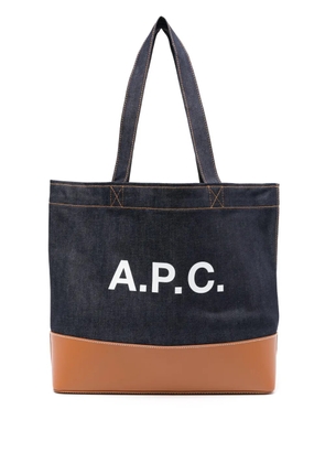 A.P.C. Axel denim tote bag - Blue