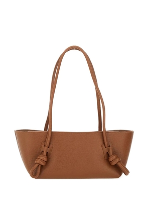 Hereu knotted leather shoulder bag - Brown