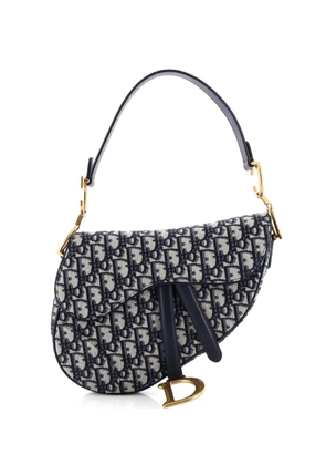 Christian Dior Pre-Owned Saddle Handbag Oblique Canvas Medium shoulder bag - Blue