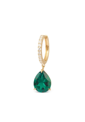 Persée 18K yellow gold Iris emerald and diamond single earring