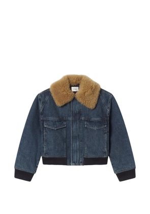 FRAME shearling-collar jacket - Blue