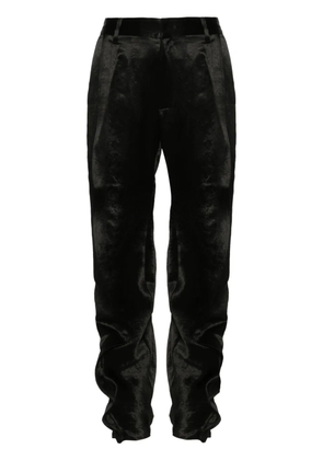 Y/Project ruffled satin trousers - Black