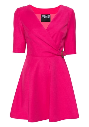 Versace Jeans Couture Baroque-buckle mini dress - Pink