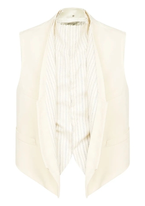 Maison Margiela striped-panel waistcoat - Neutrals