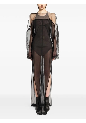 Rick Owens Temple collage boat-neck maxi dress - Black