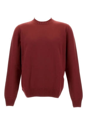 Gran Sasso ribbed long-sleeved sweater - Red