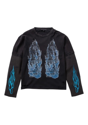 Who Decides War graphic long-sleeve T-Shirt - Black