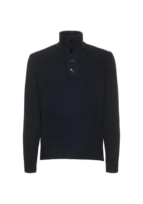 TOM FORD button high-collar sweater - Blue