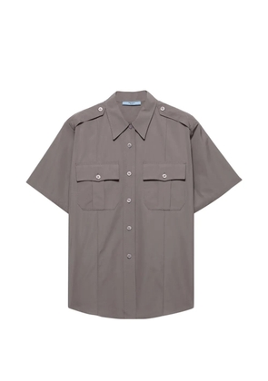 Prada short-sleeved poplin shirt - Grey
