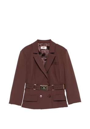 Elisabetta Franchi belted double-breasted blazer - Brown