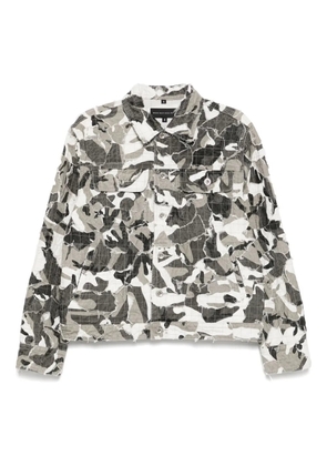 Who Decides War camo trucker jacket - Grey