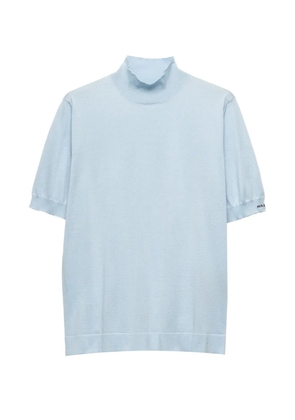 Prada ribbed turtleneck T-shirt - Blue