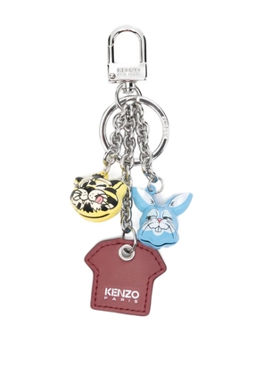 Kenzo tiger rabbit charm keyring - Red