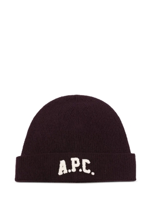 A.P.C. Axel logo-embroidered beanie
