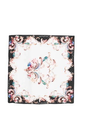 Versace Jeans Couture floral-print scarf - White