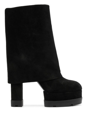 Casadei knee-length suede boots - Black