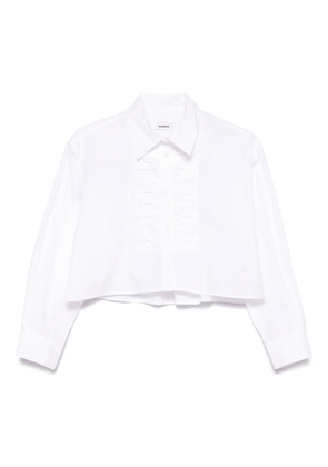 SANDRO cropped cotton shirt - White