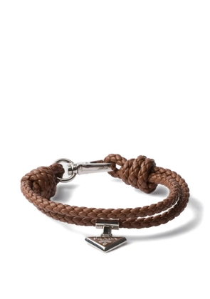 Prada nappa leather bracelet - Brown