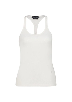 TOM FORD optical white racer-back tank top