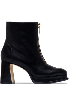 Bernardo 95mm Mafalda zip-front platform boots - Black