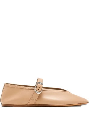 Le Monde Beryl Stella buckle-strap leather ballet flats - Neutrals