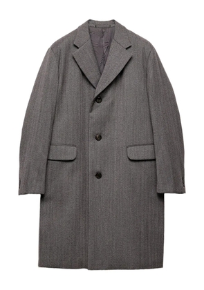 Prada notched-lapel wool coat - Grey