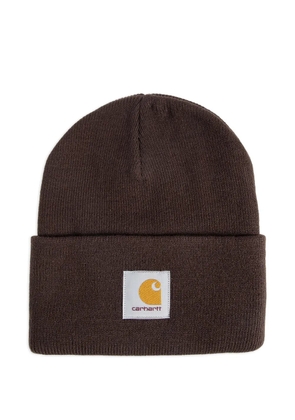 Carhartt WIP logo beanie hat - Brown