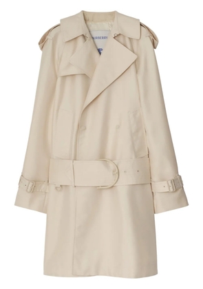 Burberry double-breasted short trench coat - Neutrals