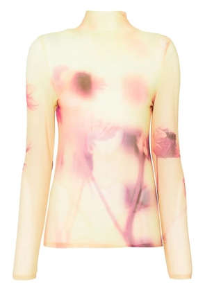 Collina Strada meadow plaid cardio nova top - Yellow