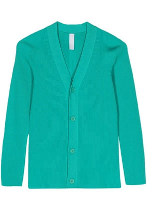 CFCL fully ribbed V-neck cardigan - Green