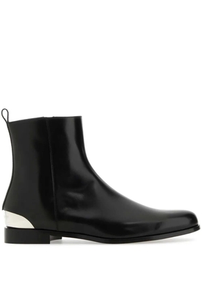 Alexander McQueen metal-heel leather boots - Black