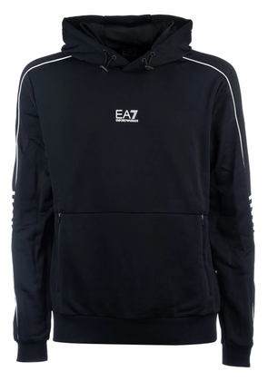 Ea7 Emporio Armani logo hoodie - Black