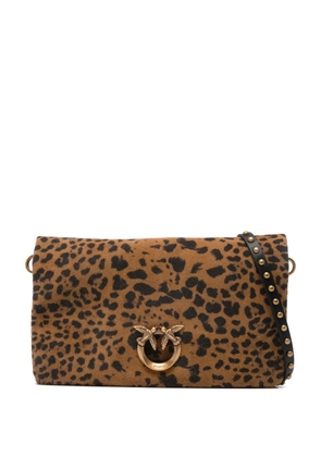 PINKO Love One Slouchy clutch bag - Brown