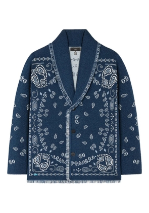 Alanui paisley jacquard cardigan - Blue