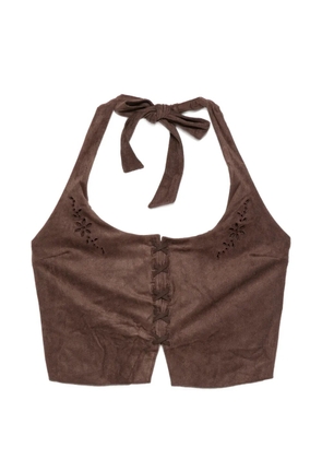 Frankies Bikinis Delilah tie-detail bikini top - Brown